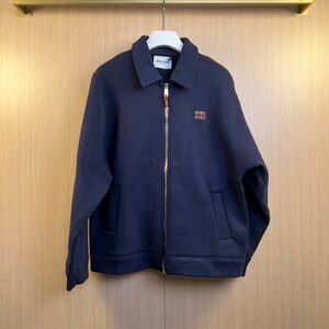 Miu Miu Navy Blue Women's Zip-Up Jacket